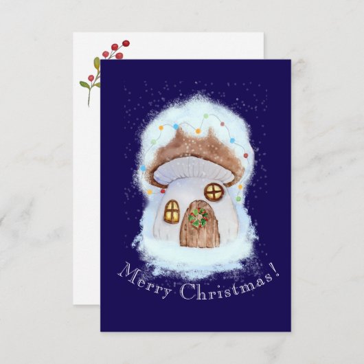 Christmas Fairytale House Bedankkaart (Voorkant / Achterkant)