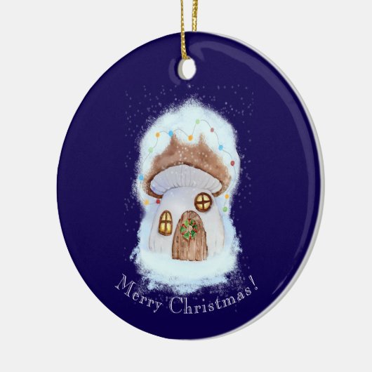 Christmas Fairytale House Keramisch Ornament (Links)