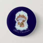 Christmas Fairytale House Ronde Button 5,7 Cm (Voorkant)