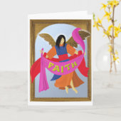Christmas FAITH Angel (leeg van binnen) Kaart (Gele Bloem)