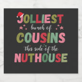 Christmas Family Cousin Reunion Matching  Bier Etiket (Enkel label)