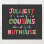 Christmas Family Cousin Reunion Matching  Bier Etiket (Enkel label)