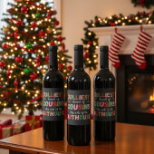 Christmas Family Cousin Reunion Matching  Wijn Etiket