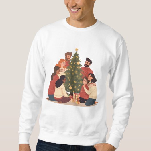Christmas Family & Friends Cozy Holiday Sweatshirt (Voorkant)