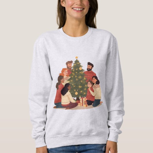 Christmas Family & Friends Cozy Holiday Sweatshirt (Voorkant)