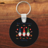 Christmas Family Gnomes Cute And Funny T Shirt Sleutelhanger (Voorkant)
