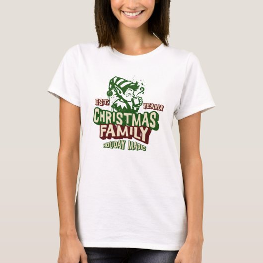 Christmas Family Holiday Magic T-shirt (Voorkant)