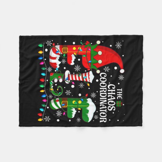 Christmas Family Matching Pajamas Chaos Coordinato Fleece Deken (Voorkant (Horizontaal))