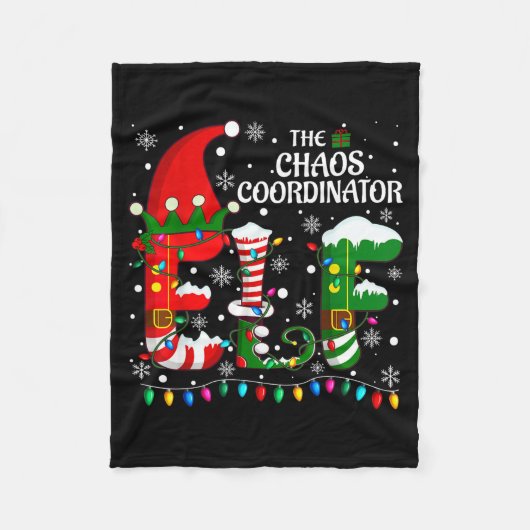 Christmas Family Matching Pajamas Chaos Coordinato Fleece Deken (Voorkant)