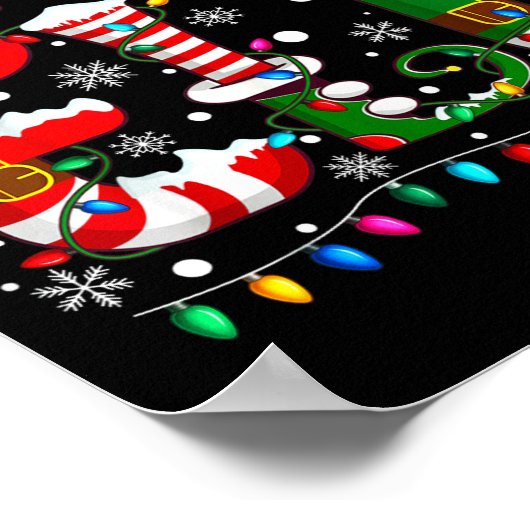 Christmas Family Matching Pajamas Chaos Coordinato Poster (Hoek)