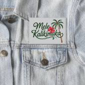 Christmas Family Mele Kalikimaka Hawaii Beach  Button (Insitu)