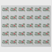 Christmas Family Mele Kalikimaka Hawaii Beach  Cadeaupapier (Vlak)