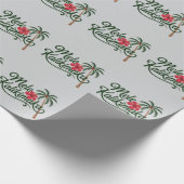 Christmas Family Mele Kalikimaka Hawaii Beach  Cadeaupapier (Hoek)