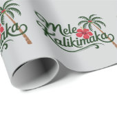 Christmas Family Mele Kalikimaka Hawaii Beach  Cadeaupapier (Rol Hoek)