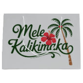 Christmas Family Mele Kalikimaka Hawaii Beach Groot Cadeauzakje (Voorkant)