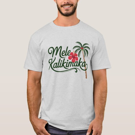Christmas Family Mele Kalikimaka Hawaii Beach  T-shirt (Voorkant)