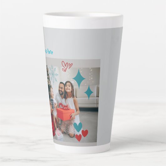 Christmas & Family Personalized Latte Mok (Voorkant)