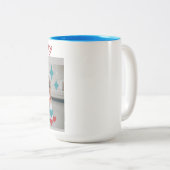 Christmas & Family Personalized Tweekleurige Koffiemok (Voorkant rechts)