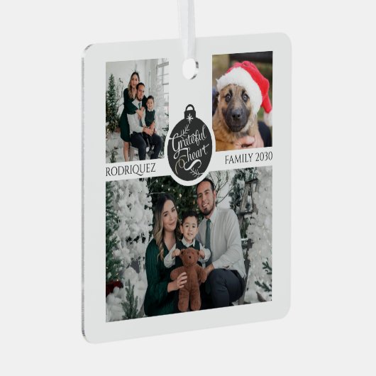 Christmas Family Photo Collage Ornament (Voorkant Rechts)