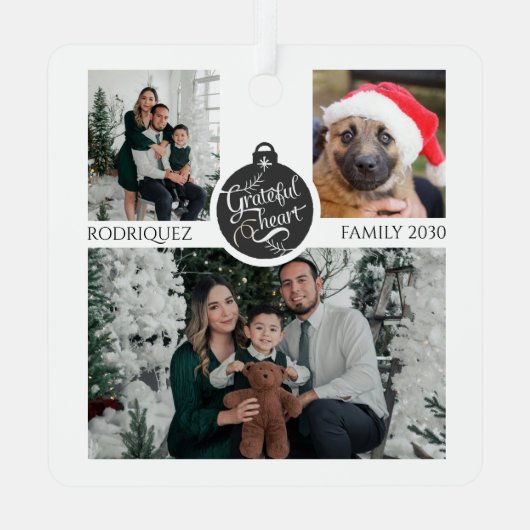 Christmas Family Photo Collage Ornament (Achterkant)