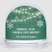 Christmas Family Photo Custom Sneeuwbol (Achterkant)