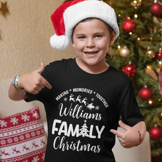 Christmas Family Reunion with Name T-shirt