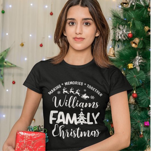 Christmas Family Reunion with Name T-shirt