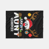 Christmas Family Santa's Aunt Reindeer Pajama  Fleece Deken (Voorkant (Horizontaal))