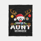 Christmas Family Santa's Aunt Reindeer Pajama  Fleece Deken (Voorkant)