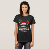 Christmas Family Santa's Grandma Reindeer Pajama  T-shirt (Voorkant volledig)