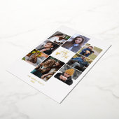 Christmas Fancy Modern Chic Collage 8 Photos Folie Feestdagenkaart (Gedraaid)