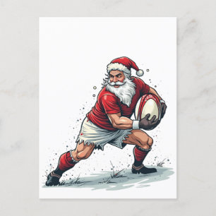 Christmas Fantasy Football spelen van de Kerstman Feestdagenkaart