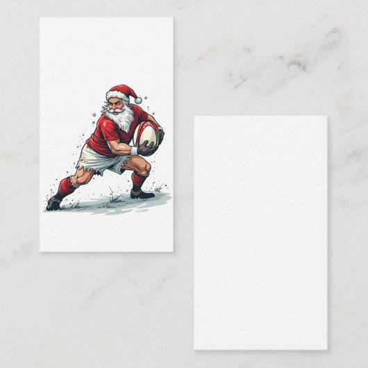 Christmas Fantasy Football spelen van de Kerstman Notitiekaartje (Voorkant / Achterkant)