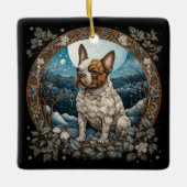 Christmas Fantasy Frenchie Keramisch Ornament (Voorkant)
