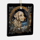 Christmas Fantasy Labrador Keramisch Ornament (Rechts)