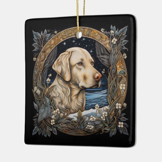 Christmas Fantasy Labrador Keramisch Ornament (Links)