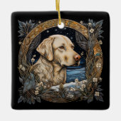 Christmas Fantasy Labrador Keramisch Ornament (Voorkant)