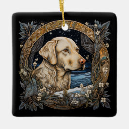 Christmas Fantasy Labrador Keramisch Ornament