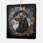 Christmas Fantasy Labrador Ornament (Links)
