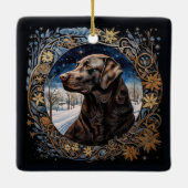 Christmas Fantasy Labrador Ornament (Achterkant)