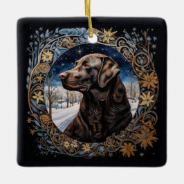Christmas Fantasy Labrador Ornament