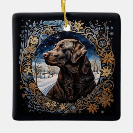 Christmas Fantasy Labrador Ornament (Voorkant)