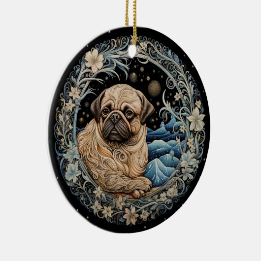 Christmas Fantasy Pug Ornament (Rechts)