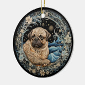 Christmas Fantasy Pug Ornament (Links)
