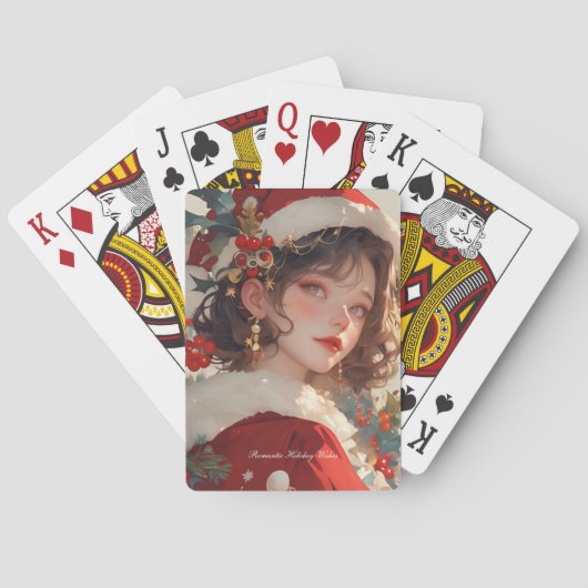 Christmas Fantasy: Romantische vakantie poker kaar Pokerkaarten (Achterkant)