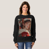 Christmas Fantasy: Romantische Vrouw Basic Sweatsh Trui (Voorkant volledig)