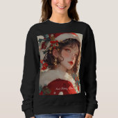 Christmas Fantasy: Romantische Vrouw Basic Sweatsh Trui (Voorkant)