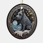 Christmas Fantasy Scottie Keramisch Ornament (Links)