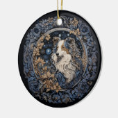 Christmas Fantasy Sheltie Keramisch Ornament (Links)