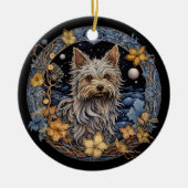 Christmas Fantasy Yorkie Keramisch Ornament (Voorkant)